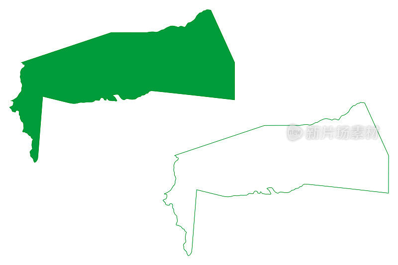 格兰杰罗市(Ceará state，市政当局巴西，巴西联邦共和国)地图矢量插图，涂鸦格兰杰罗地图